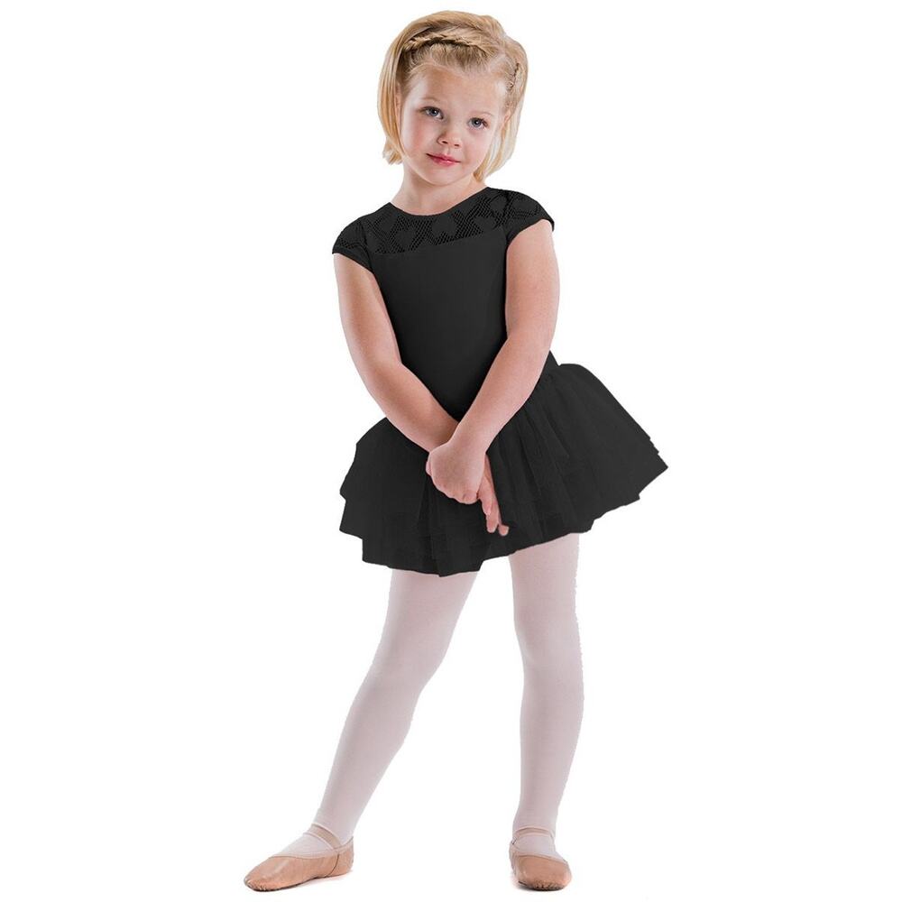Motionwear Girls Hugs & Jitterbugs Black Tutu Leotard Dress Youth Size XS 2-3